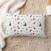 Oliver The Otter Christmas Random Pattern Lendenkissen (Decke)