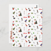 Oliver The Otter Christmas Random Pattern Postkarte (Vorne/Hinten)