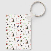 Oliver The Otter Christmas Random Pattern Schlüsselanhänger (Rückseite)
