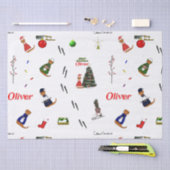 Oliver The Otter Christmas Random Pattern Seidenpapier (Handwerk)
