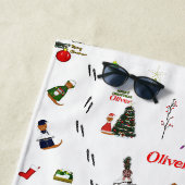Oliver The Otter Christmas Random Pattern Strandtuch (Beispiel)