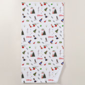 Oliver The Otter Christmas Random Pattern Strandtuch (Vorderseite)