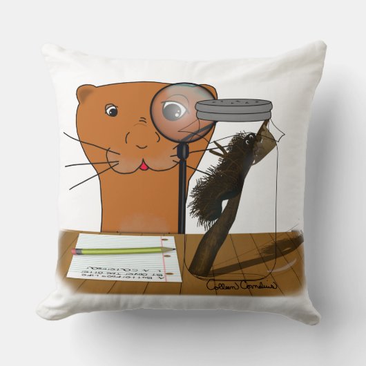 Oliver The Otter - Die Raupe Kissen (Vorderseite)