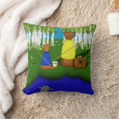 Oliver The Otter Fishing mit Vater Kissen (Decke)
