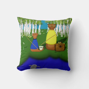 Oliver The Otter Fishing mit Vater Kissen