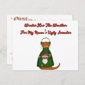 Oliver The Otter in Nanas hässlichem Pullover mit Postkarte (Vorne/Hinten)