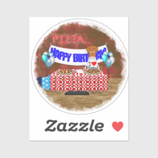 Oliver The Otter is 6 Years Old! Happy Birthday Aufkleber