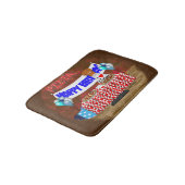 Oliver The Otter is 6 Years Old! Happy Birthday Badematte (Schrägansicht)