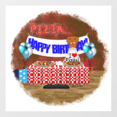 Oliver The Otter is 6 Years Old! Happy Birthday Fensteraufkleber (Blatt)