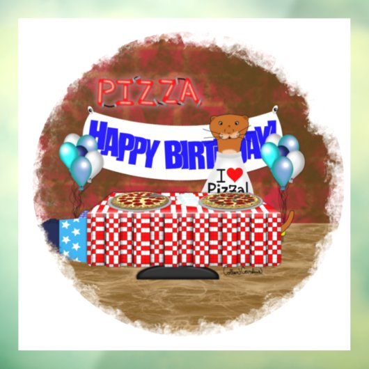 Oliver The Otter is 6 Years Old! Happy Birthday Fensteraufkleber (Blatt 3)