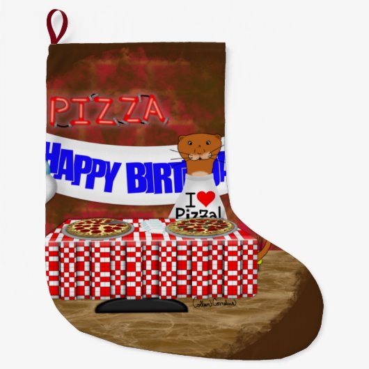 Oliver The Otter is 6 Years Old! Happy Birthday Großer Weihnachtsstrumpf (Vorderseite)