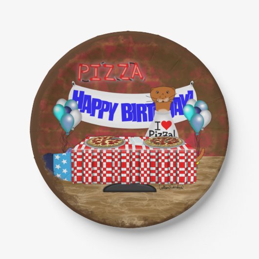 Oliver The Otter is 6 Years Old! Happy Birthday Pappteller (Vorderseite)