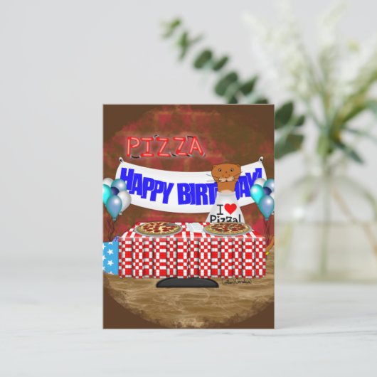 Oliver The Otter is 6 Years Old! Happy Birthday Postkarte (Stehend Vorderseite)