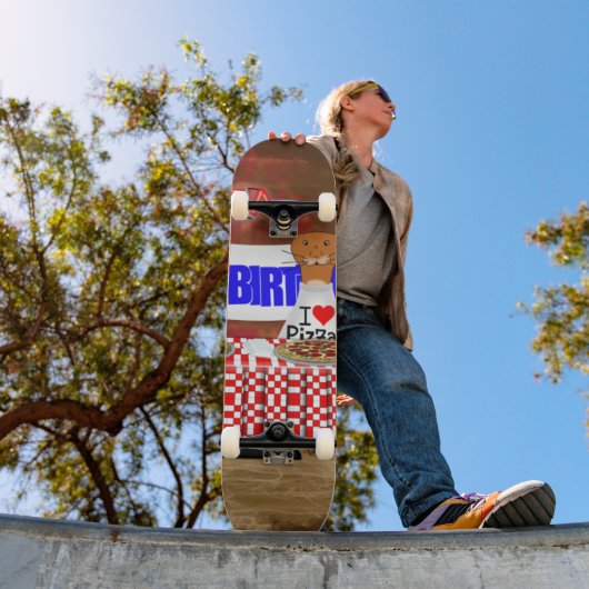 Oliver The Otter is 6 Years Old! Happy Birthday Skateboard (Außenbereich 1)