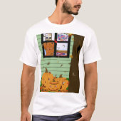 Oliver The Otter mit Blick auf Jack-o-Lanterns T-Shirt (Vorderseite)