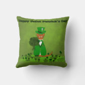 Oliver The Otter Picking Kleeblatts - Saint Patric Kissen (Rückseite)