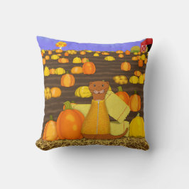 Oliver The Otter Picks a Pumpkin Kissen