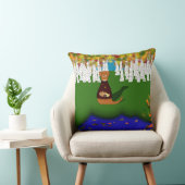 Oliver The Otter River Wolf Herbstpolyester Kissen (Stuhl )