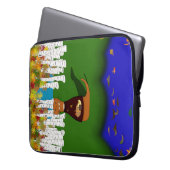 Oliver The Otter River Wolf Herbstpolyester Laptopschutzhülle (Vorderseite Links)