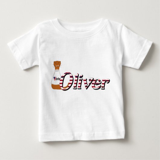 Oliver The Otter sagt, raus und abstimmen! Baby T-shirt (Vorderseite)
