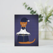 Oliver The Otter Skate Postkarte (Stehend Vorderseite)