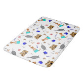 Oliver The Otter Summer Beach Vacation Pattern Badematte (Schrägansicht)