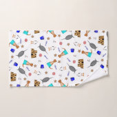 Oliver The Otter Summer Beach Vacation Pattern Badhandtuch Set (Handtuch)