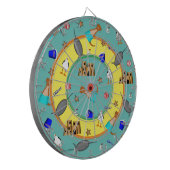 Oliver The Otter Summer Beach Vacation Pattern Dartscheibe (Vorderseite Links)