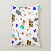 Oliver The Otter Summer Beach Vacation Pattern Dekokissen (Vorderseite(Vertikal))