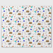 Oliver The Otter Summer Beach Vacation Pattern Geschenkpapier (Flach)