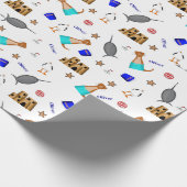 Oliver The Otter Summer Beach Vacation Pattern Geschenkpapier (Ecke)