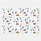 Oliver The Otter Summer Beach Vacation Pattern Geschenkpapier Set (Vorderseite)