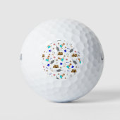 Oliver The Otter Summer Beach Vacation Pattern Golfball (Vorderseite)