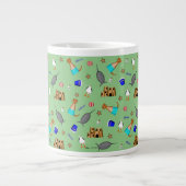 Oliver The Otter Summer Beach Vacation Pattern Jumbo-Tasse (Vorderseite)