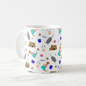Oliver The Otter Summer Beach Vacation Pattern Kaffeetasse (Vorderseite Links)