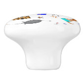 Oliver The Otter Summer Beach Vacation Pattern Keramikknauf (Seitenansicht)