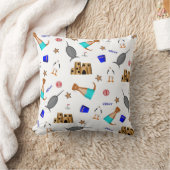 Oliver The Otter Summer Beach Vacation Pattern Kissen (Decke)
