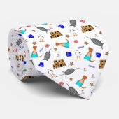 Oliver The Otter Summer Beach Vacation Pattern Krawatte (Gerollt)