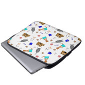 Oliver The Otter Summer Beach Vacation Pattern Laptopschutzhülle (Vorne Knopf)