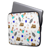 Oliver The Otter Summer Beach Vacation Pattern Laptopschutzhülle (Vorderseite Links)
