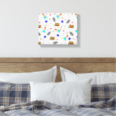 Oliver The Otter Summer Beach Vacation Pattern Leinwanddruck (Insitu (Schlafzimmer))