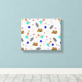 Oliver The Otter Summer Beach Vacation Pattern Leinwanddruck (Insitu (Holzboden))