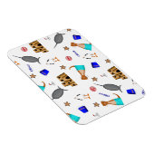 Oliver The Otter Summer Beach Vacation Pattern Magnet (Rechte Seite)