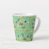 Oliver The Otter Summer Beach Vacation Pattern Milchtasse (Rechte Ecke)