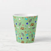 Oliver The Otter Summer Beach Vacation Pattern Milchtasse (Vorderseite)