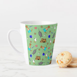 Oliver The Otter Summer Beach Vacation Pattern Milchtasse