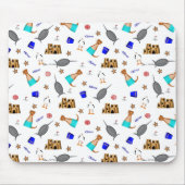 Oliver The Otter Summer Beach Vacation Pattern Mousepad (Vorne)