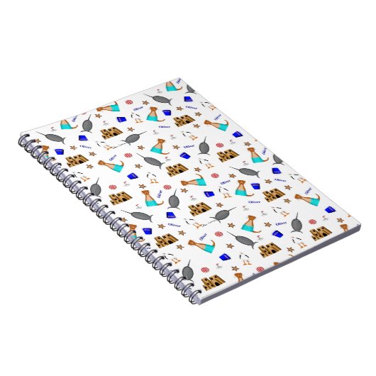 Oliver The Otter Summer Beach Vacation Pattern Notizblock (Rechte Seite)