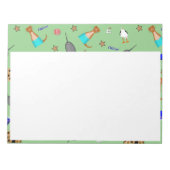 Oliver The Otter Summer Beach Vacation Pattern Notizblock (Vorderseite)