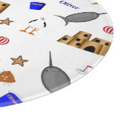 Oliver The Otter Summer Beach Vacation Pattern Schneidebrett (Ecke)
